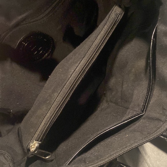 Etienne Aigner Leather & Monogram Hobo Handbag - Picture 4 of 7